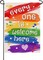 Pride Rainbow Every One is Welcome Here Small Decorative Garden Flag, LGBTQ Gay Lesbian Yard Lawn Outside Decor, LGBT Bisexual Pansexual Burlap Outdoor Home Decoration Double Sided 12 x 18